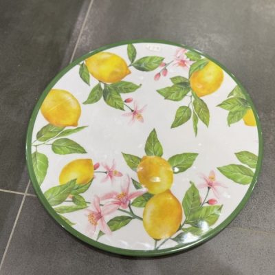 Piatto con limoni in policarbonato Fade
