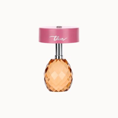 Mini lampada in cristallo rosa e arancione