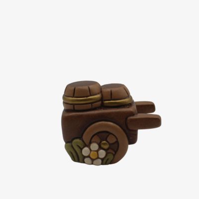 Carretto con barili in ceramica presepe classico