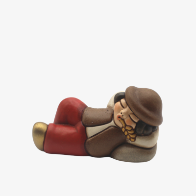 Pastore dormiente in ceramica rosso pc