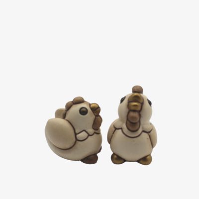 Set Gallo e Gallina in ceramica presepe classico
