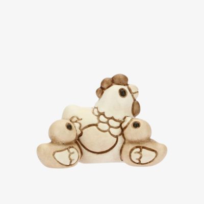 Gallina con pulcini in ceramica PC