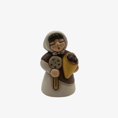Donna con castagne in ceramica Presepe Classico